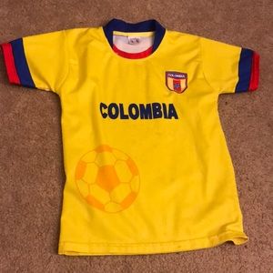 Kids Colombia Jersey Sz 10 (fits like 8) yellow Bolaños gd condition